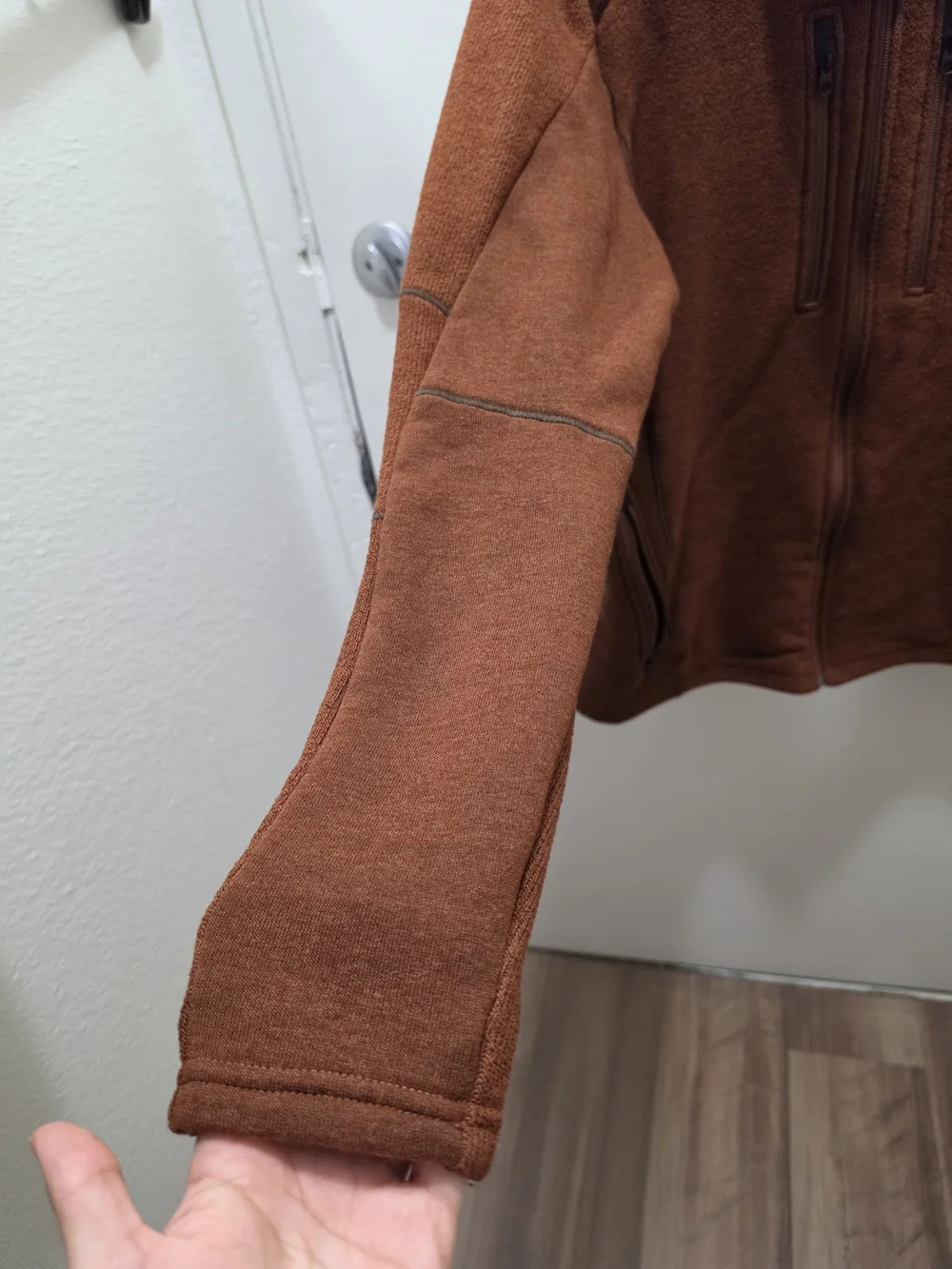 KÜHL Men's Fleece Full-Zip Jacket Rust Brown / Orange Size M